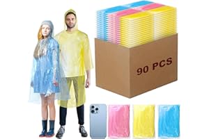 twoworld 90 Pcs Disposable Rain Ponchos for Women Bulk,Emergency Ponchos Rain Adult for Men Women Kids Travelling Camping Hik