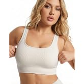 Hybrid &amp; Company Women's Support Sports Bra | Super comfy support, notch neck bralette design, soft stretch fabric, yoga and gym sports bra for workouts, daily comfort