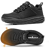 OrthoComfoot Men's Orthopedic Comfortable Diabetic Wide Shoes: Wide Toe Box Arch Support Plantar Fasciitis Sports Sneakers,Fashion Casual Hammer Toes Shoes for Foot and Heel Pain Relief