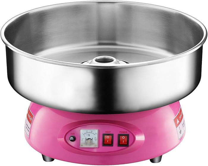 Clevr Compact Commercial Cotton Candy Machine Party Candy Floss Maker Pink