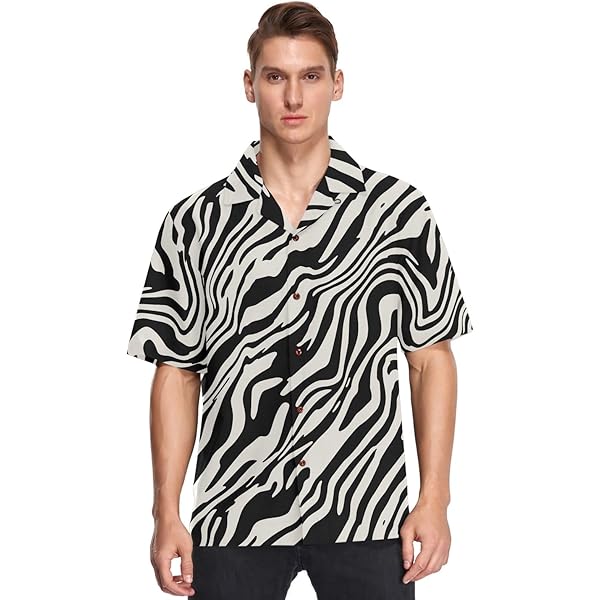 Camisa Hawaiana Para Hombre Fisyme | Manga Corta Holgada | Estampado Completo | Poliéster Ligero | Ideal Para Playas, Fiestas Y Vacaciones