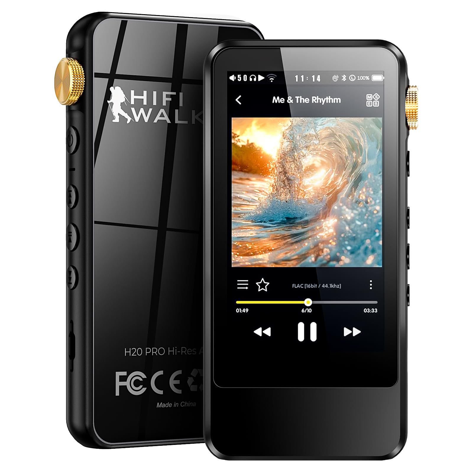 H20 Pro Hi-Res MP3 Player with Bluetooth, Dual DAC, 3.2