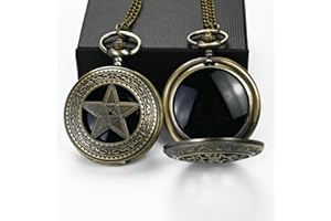 JIEXUAN Black Obsidian Scrying Mirror, Obsidian Feng Shui Mirror, Witches Mirror Presents, Witchcraft kit Divination Tools (Pocket Watch-6)
