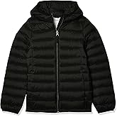 Amazon Essentials Girls and Toddlers' Lightweight Water-Resistant Packable Hooded Puffer Jacket