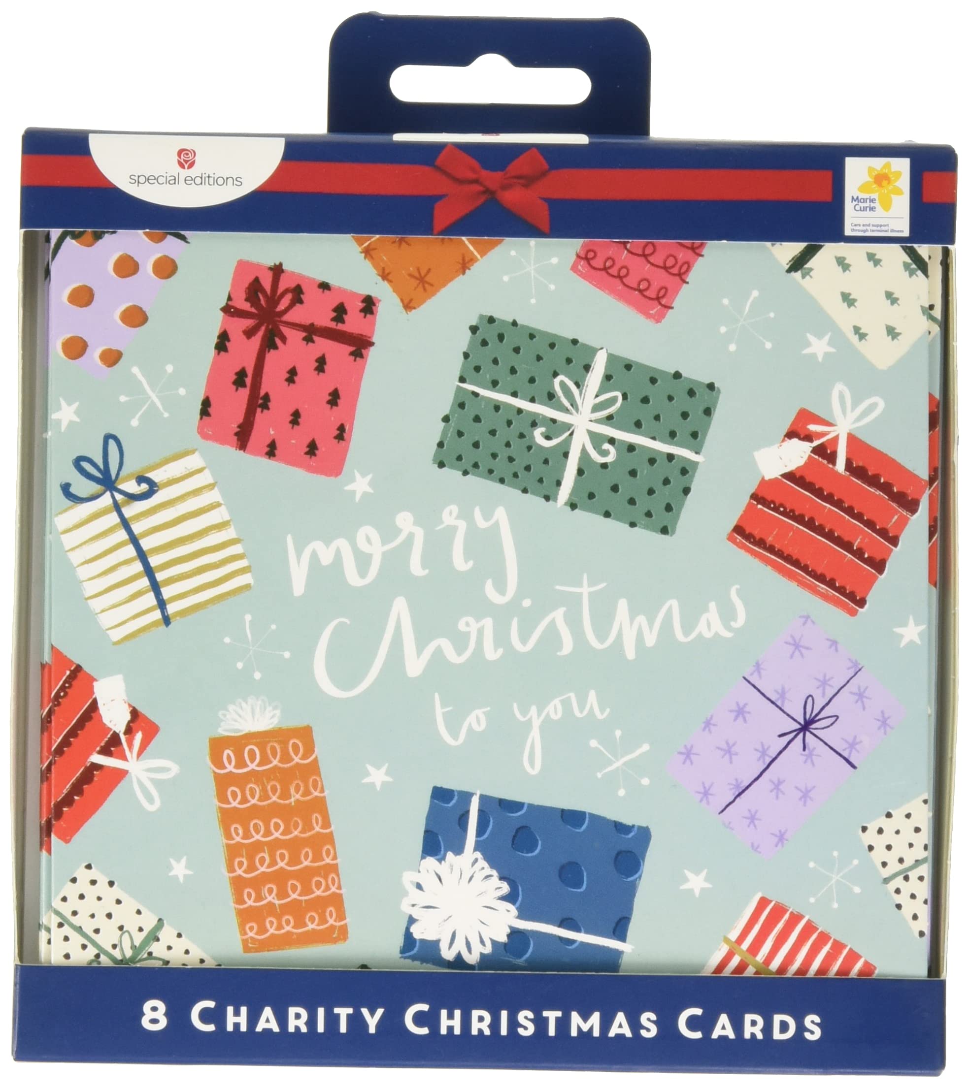 Pack of 8 Merry Christmas Marie Curie Charity Christmas Cards Xmas Cards
