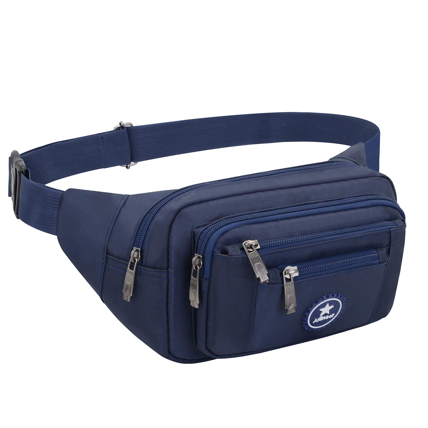 Ariineer Waterproof Bum Bags Men Women Sport Running Hiking Backpacks Sports Bike Bags Cases for Knives and Hiking Tools (Dark Blue)