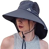 UV Sun Protection Hat Women Foldable Neck Flap Wide Brim Fishing Hat with Ponytail Hole for Women
