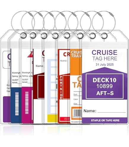 120x Cruise Luggage Tag Holders – Reusable, Fits All Major Cruise Lines, PVC ETag Holder WHOLESALE