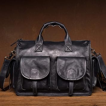  14 Inch Vintage Mens Tote Bag Handmade Leather