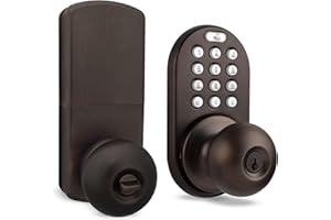 MiLocks TKK-02OB Digital Door Knob Lock with Electronic Keypad, Oil Rubbed Bronze, Keypad Lockable