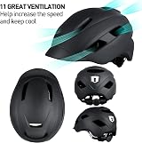 Tadpole Bike Helmet Adjustable USB LED Light Matte Black view 3
