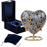 Inanosa Butterfly Cremation Urn Small Keepsake Heart Urns for Human Ashes with Stand - Tiny Cremation Keepsakes for Ashes, Child Burial Urn, Decorative Urns for Male, Female with Box & Bag