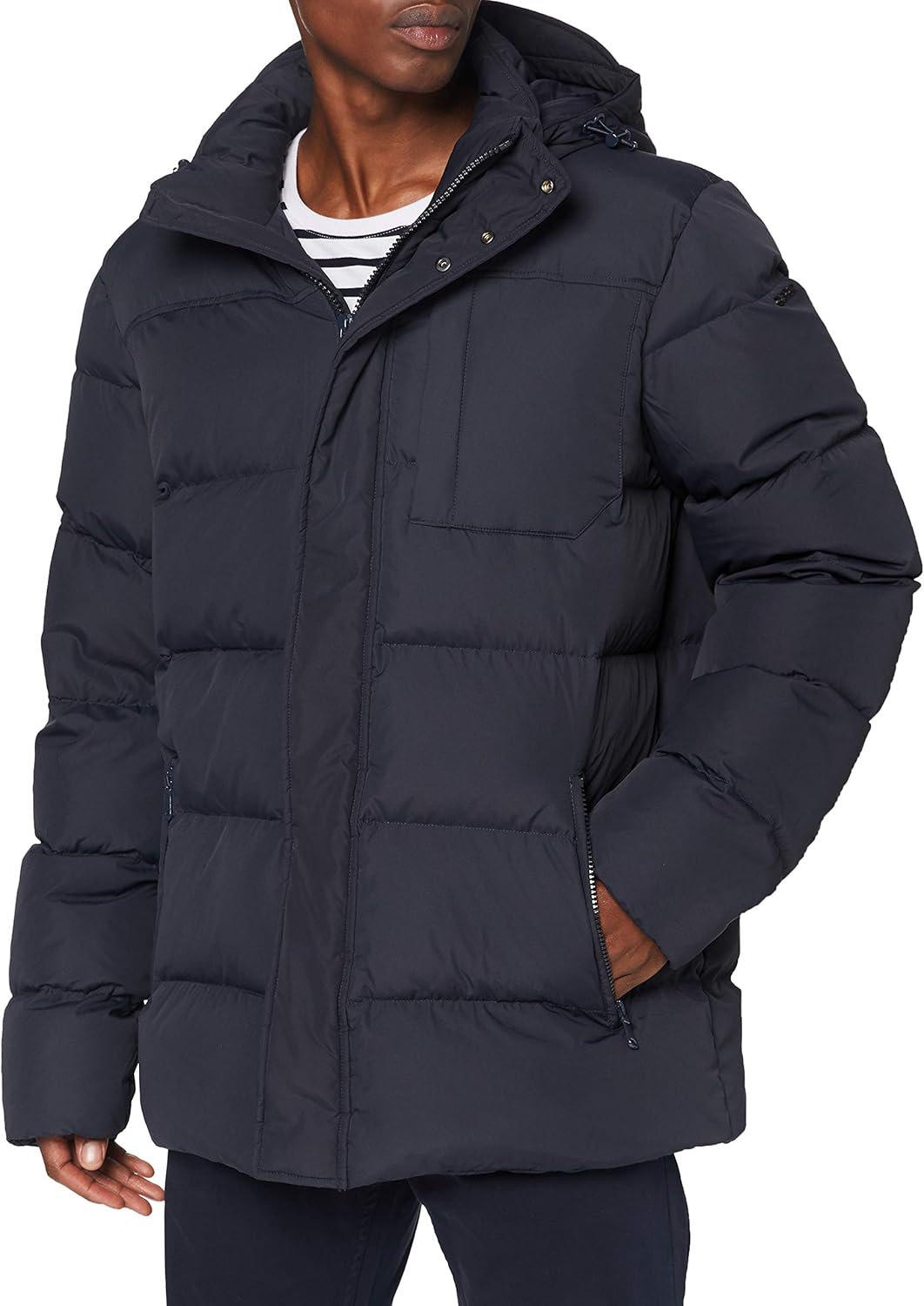 Giacca Trapuntata Da Uomo Con Cappuccio Staccabile, Giacca