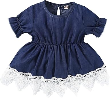 infant girl denim dress