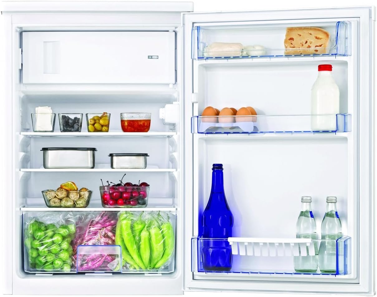 Beko TSE 1284 Kühlschrank / A+++ / 93 kWh/Jahr / 101 L Kühlteil / 13 L Gefrierteil / Automatische Abtauung / Unterbaufähig - abnehmbare Arbeitsplatte