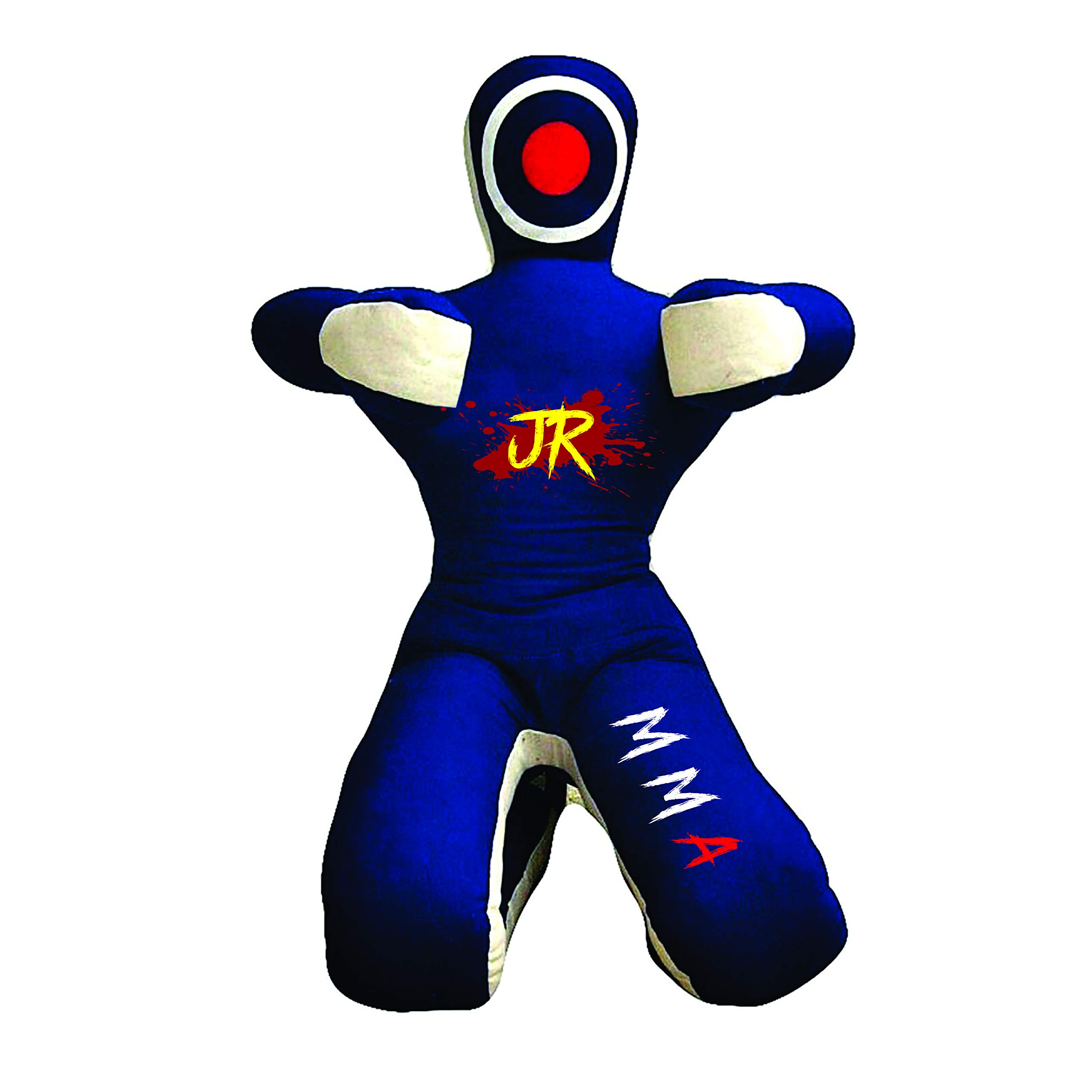 MMA Practice Dummy (Sitting Position) for Boxing, Fighting, Throwing, Grappling, Karate, jiu-Jitsu, Wrestling Training - UNFILLED (Blue Canvas, 70")