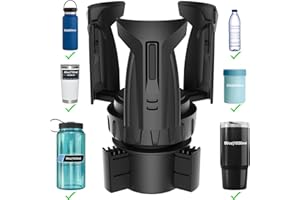 ZEYITIAN Cup Holder Expander, Automatic Car Cup Holder Expander Holds Large Water Bottles, for Yeti, Stanley, Owala Travel Tumbler & Mugs, Adjustable Arms & Extendable Base Insert Accessories (CUP03, 1PACK)