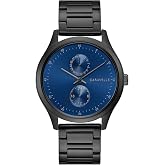 Caravelle by Bulova Men's min/ Max Quartz Black Ion Plated Stainless Steel 24 Hour Subdial Watch, Deep Blue Dial Style: 45C116
