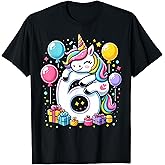 Unicorn 6th Birthday boy Girl 6 Years Old Sixth six Unicorn T-Shirt