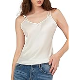 THXSILK 100% Mulberry Silk Cami Tank Top for Women, Luxury Silk Sleepwear & Loungewear, Versatile Camisole Top