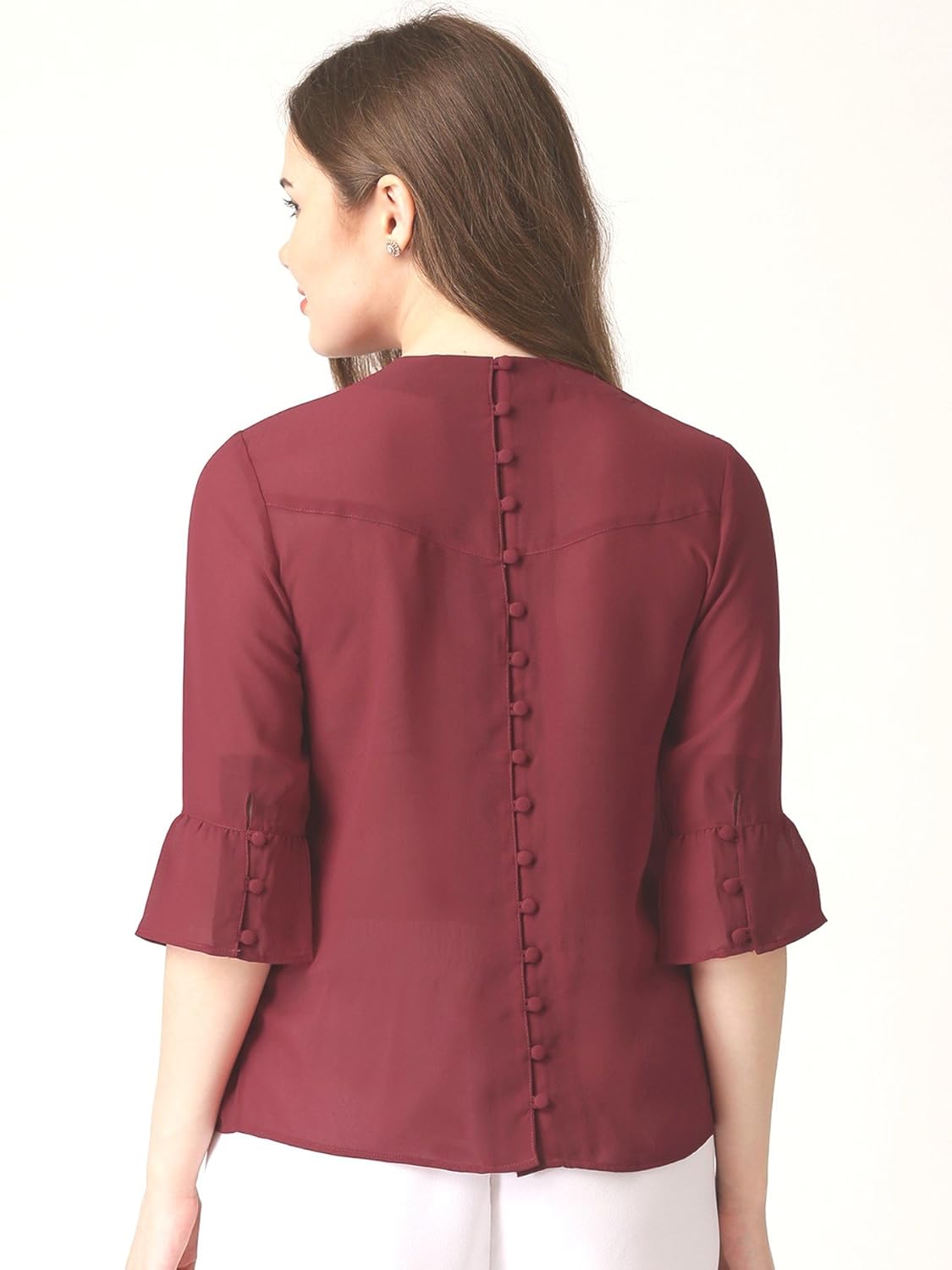 marie claire women maroon top (mc10084a)