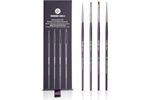 EIGSHOW Eyeliner Brush Set, Ultra Fine Gel Eyeliner Brush for Precision Eye Liner, Eyebrow Filling, Face Painting, 4 Pieces