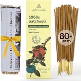 Calmveda Patchouli Incense Sticks 80 Pack Charcoal Free Organic Relaxation