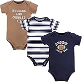 Hudson Baby Unisex Baby Cotton Bodysuits, Football Rookie, 12-18 Months