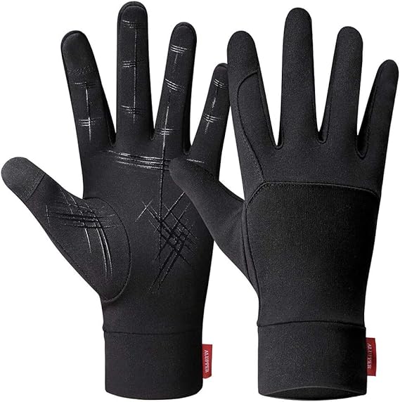 Acexy Winter Thin Thermal Gloves for Men & Women, Lightweight AntiSlip
