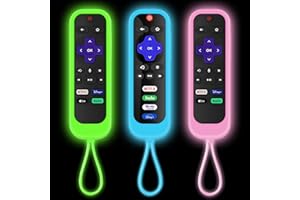 [3Pack] Climberer Remote Case Cover Compatible with TCL/Hisense roku TV |Sharp Roku TV | Roku Express 4K+，Glow in The Dark Makes it Easy to find