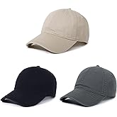 kozinu Unisex Cotton Baseball Cap Plain Blank Dad Hat Adjustable Vintage Solid Hat