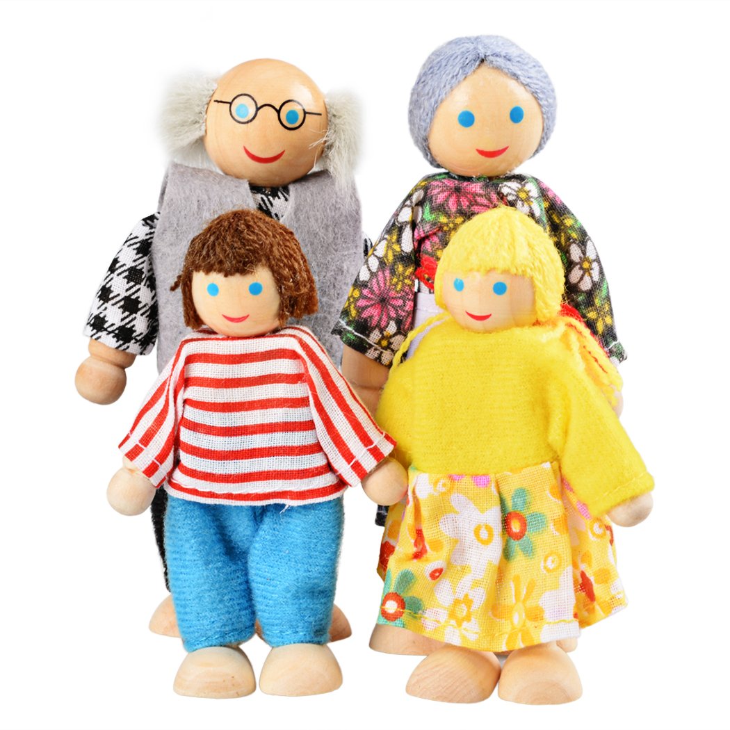 Arshiner Muñecas de Familia con Muebles de Casa de Conjunto de Juguetes