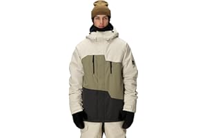 686 Men's Geo Insulated Jacket - Breathable Thermal Clothing with Asymmetrical Look - Water & Weather Resistant