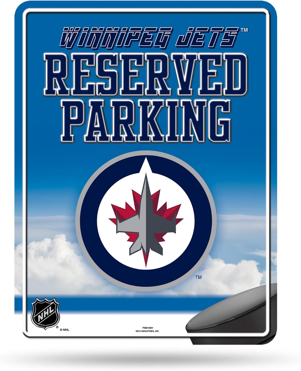 Rico Industries NHL Arizona Coyotes 8-Inch by 11-Inch Metal Parking Sign Décor