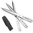 THRWCLUB Throwing Spikes Set, 10.11" Length, 0.236" Thickness, Full Tang Stainless Steel Design, Complete with Nylon Sheaths for Recreation and Competition