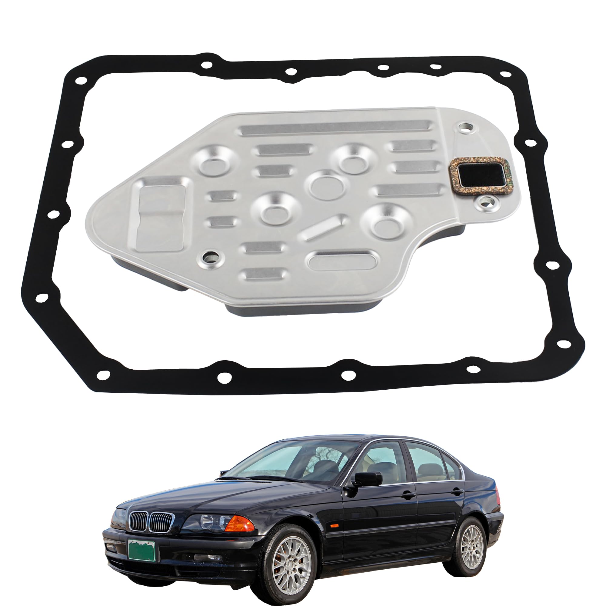 Photo 1 of YzusGomumu 4L30E Transmission Filter Oil Pan Gasket Kit Compatible With 1992-2000 BMW 318 325 328 323 525 528 Z3 E34 E36 E39 Replaces 24111-218-899 96015432