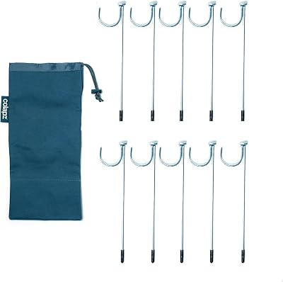 Colapz Waste Flexi Pipe Rock Pegs 10 Pack for Hard Soft Ground Caravan