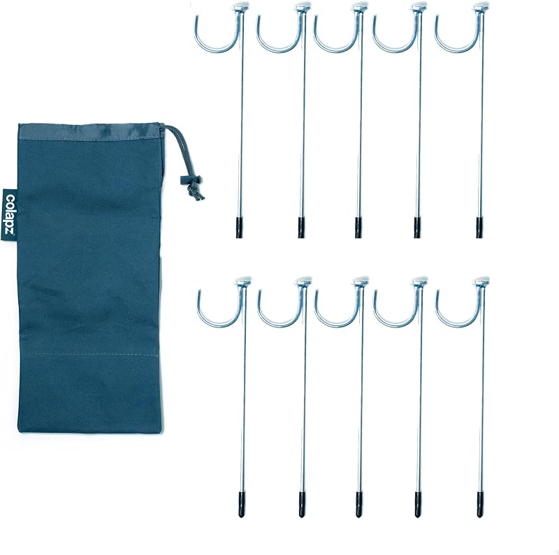 Colapz Waste Flexi Pipe Rock Pegs 10 Pack for Hard Soft Ground Caravan