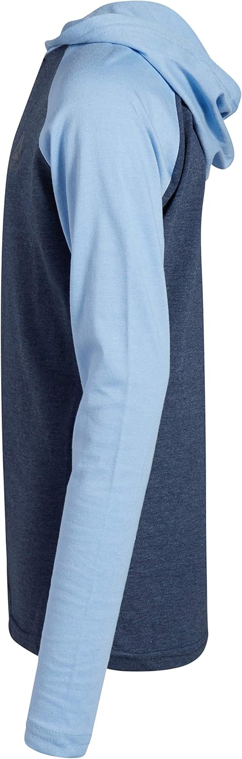 Reebok Boys Lightweight Long Sleeve Pullover Hooded T-Shirt: Clothing