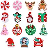 WEWAYSMILE 15 Pcs Christmas Silicone Beads DIY Bulk Beads for DIY Handicrafts, Beaded Pen Lanyards, Bag Pendants (Christmas Topics)