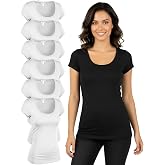 Emmalise Women T-Shits Scoop Neck Short Sleeves Tops Value Six Pack