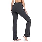 Nirlon Straight Leg Yoga Pants - Straight Leg Leggings for Women Breathable Leggings for Yoga Regular & Plus Size Pants for Gym (S 28" Inseam, Charcoal)