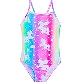 Tziharora Girls Swimsuit One Piece Bathing Suit Kids' Swimwear Quick Dry Summer Beach