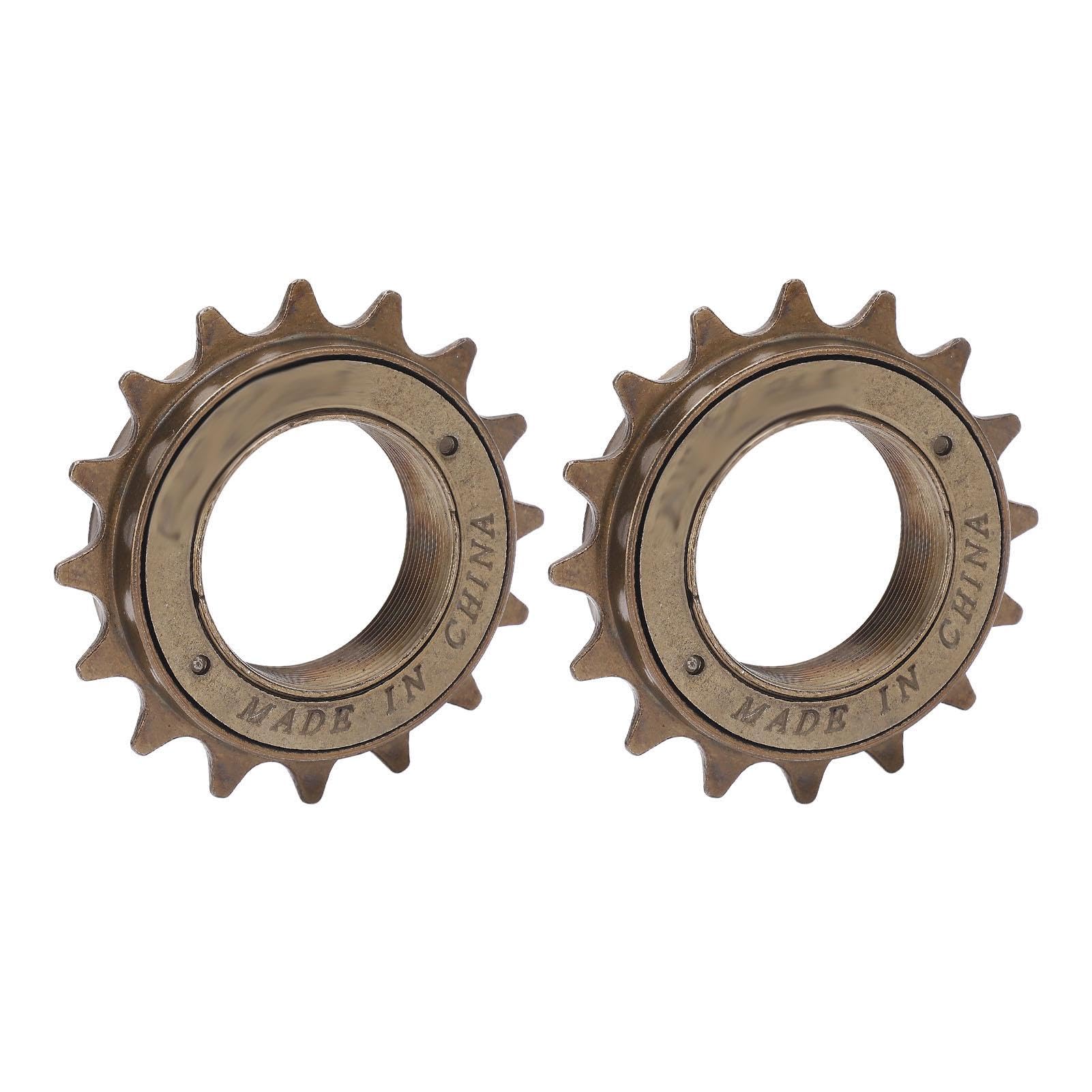 Hominas 2PCS Single Speed Bike Freewhee Steel 16 Teeth Bike Flywheel Sprocket Bike Speed Cassette for Electric Bike Folding
