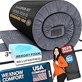 Matrix Cell Memory Foam Camping Mattress Pad, Roll Up Mattress Floor Mattress for Adults, Camping Bed Roll, Sleeping Mat, Cot
