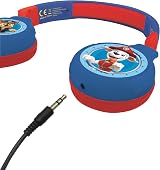 LEXIBOOK Paw Patrol 2-in-1 Bluetooth Kids Headphones 85 dB Safe Blue Red view 3