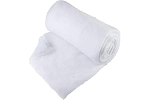 PREXTEX Artificial Snow Roll - Large Fluff for Christmas Village Displays, 94"x31" Tabletop Décor, and Winter Wonderland Party Scenes - Thick White Blanket for Holiday Backdrops and Festive Decoration