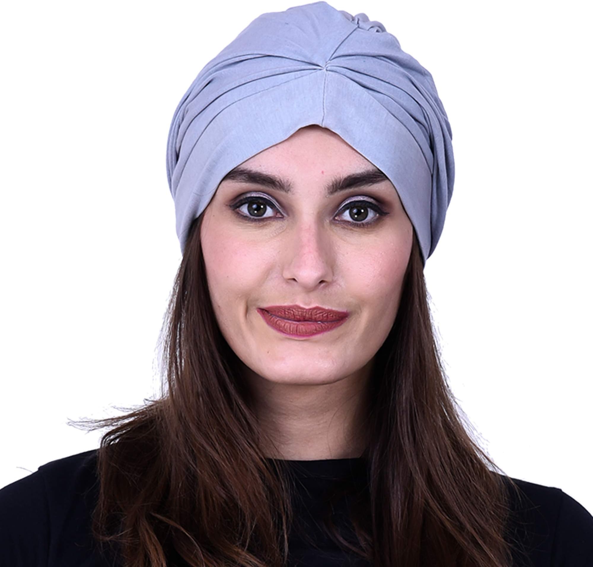 GIRRIJA Women's Cotton Turbans (Multicolours, Free Size)