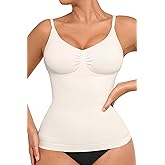 FeelinGirl Womens Tank Top Shapewear Tummy Control Tops Slimming Cami Tank Seamless Compression V Neck Camisole