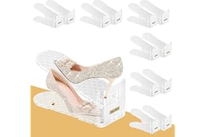TOOKNIN 12PACK Shoe Slots Organizer, Shoe Stackers Organizer for Closet Shoe Stackers for a Pair of Shoes Shoe Space Savers Shoe Rack Holder for Closet Organization